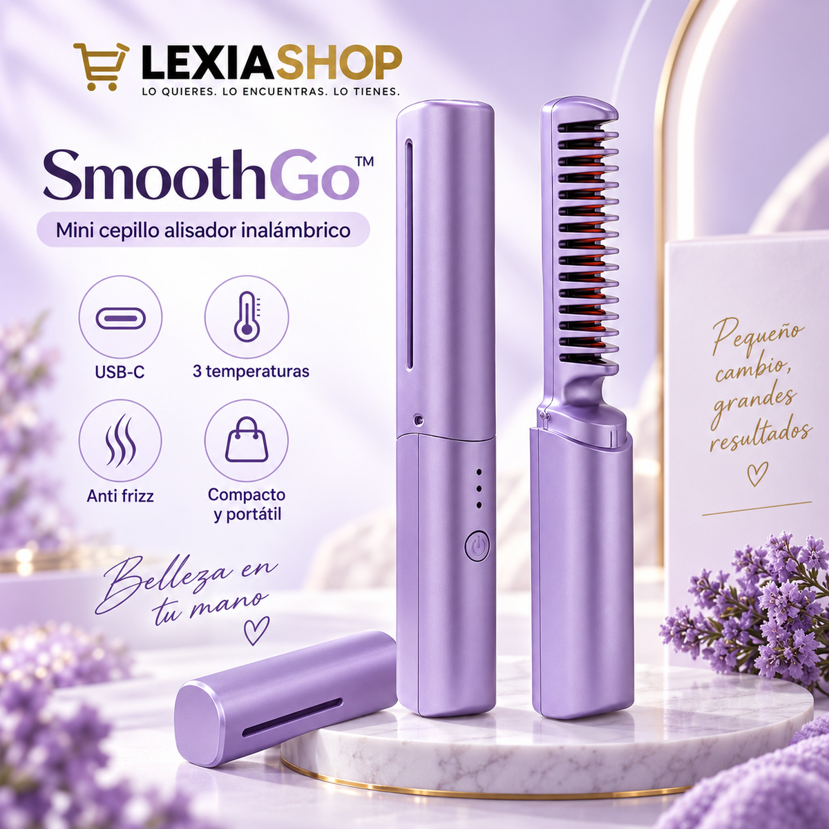 SmoothGo™ | Mini Cepillo Alisador Inalámbrico