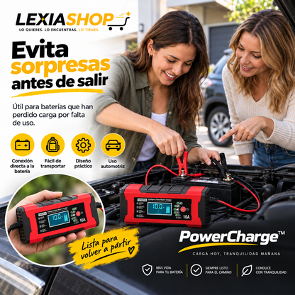 PowerCharge™ | Cargador de Batería 12V para Auto