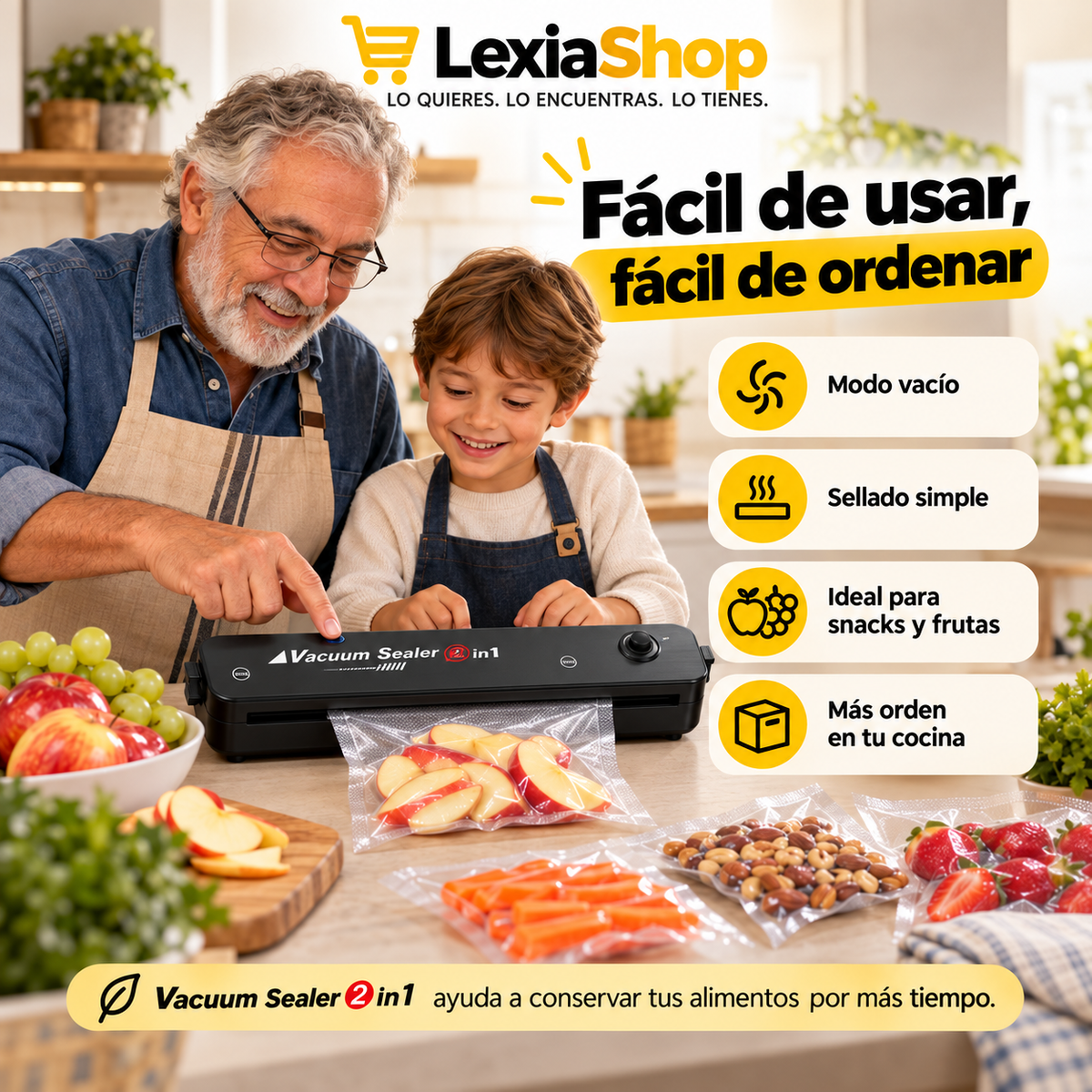 FreshLock™ | Selladora al Vacío 2 en 1