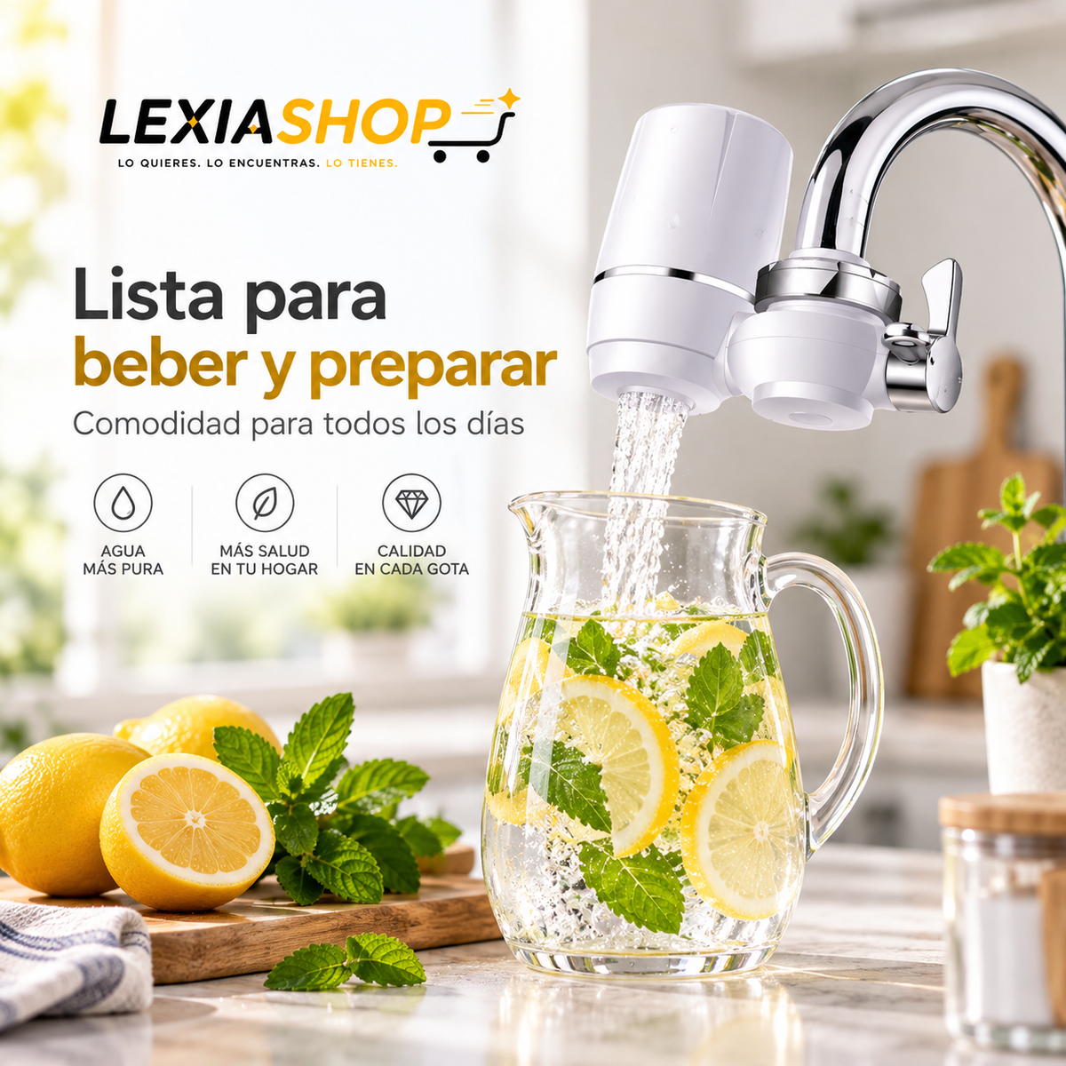 AquaPure™ | Filtro Purificador de Agua para Llave