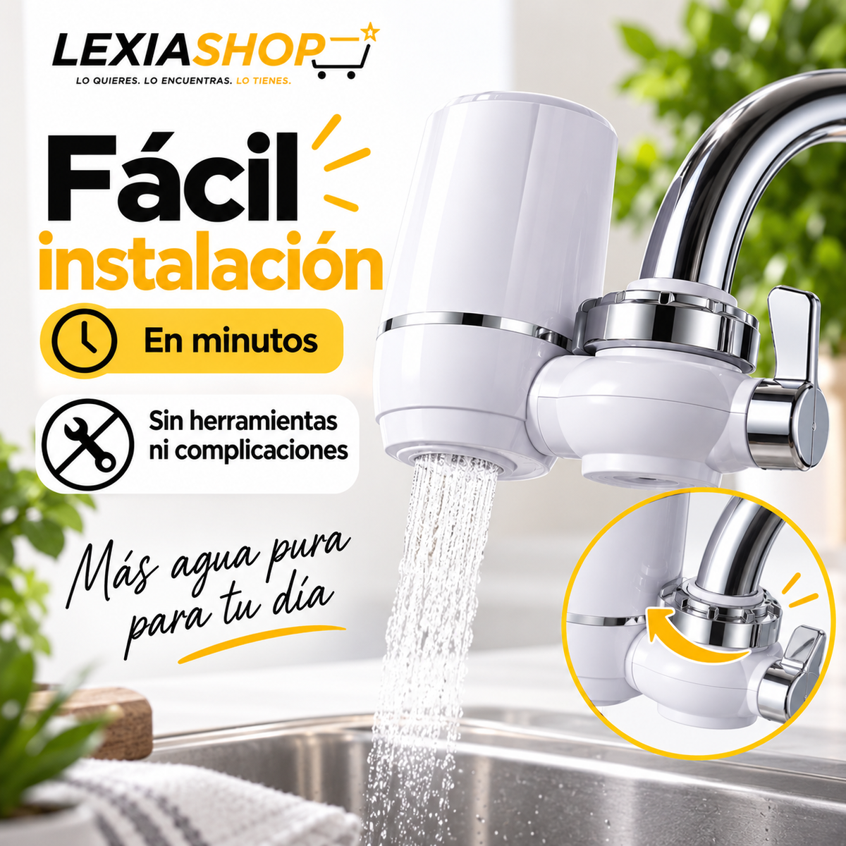 AquaPure™ | Filtro Purificador de Agua para Llave
