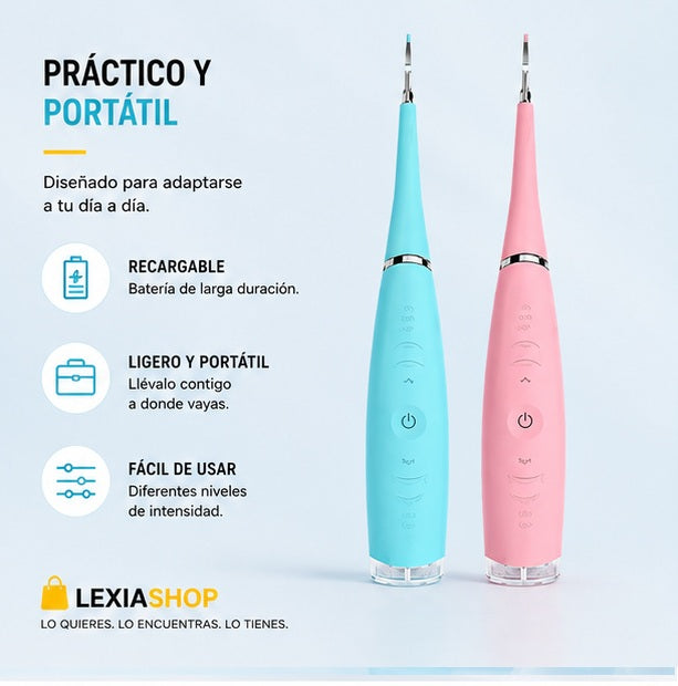 CleanSonic™ │ Raspador Dental Ultrasónico – Limpieza Bucal en Casa